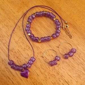 SOLD! - PURPLE & GOLD 3-PIECE SET